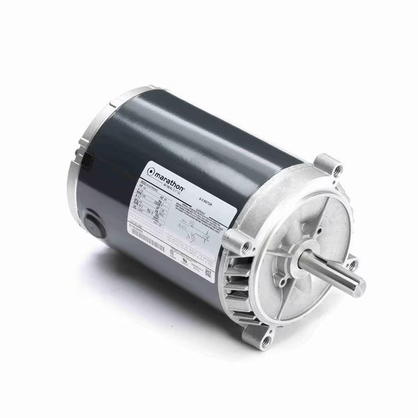 Motor 1/6 Hp Single Phase Hvac/R Motor, 1 Phase, 1200 Rpm, 115 V, 56Cz Frame, Odp, Marathon, Mfr#: H209